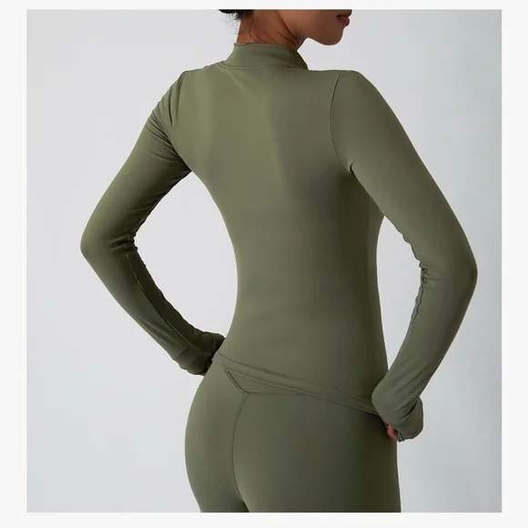 Women’s 3 Piece Workout Set – Sports Bra, Leggings & Jacket with Thumbholes - Picture 4 of 4